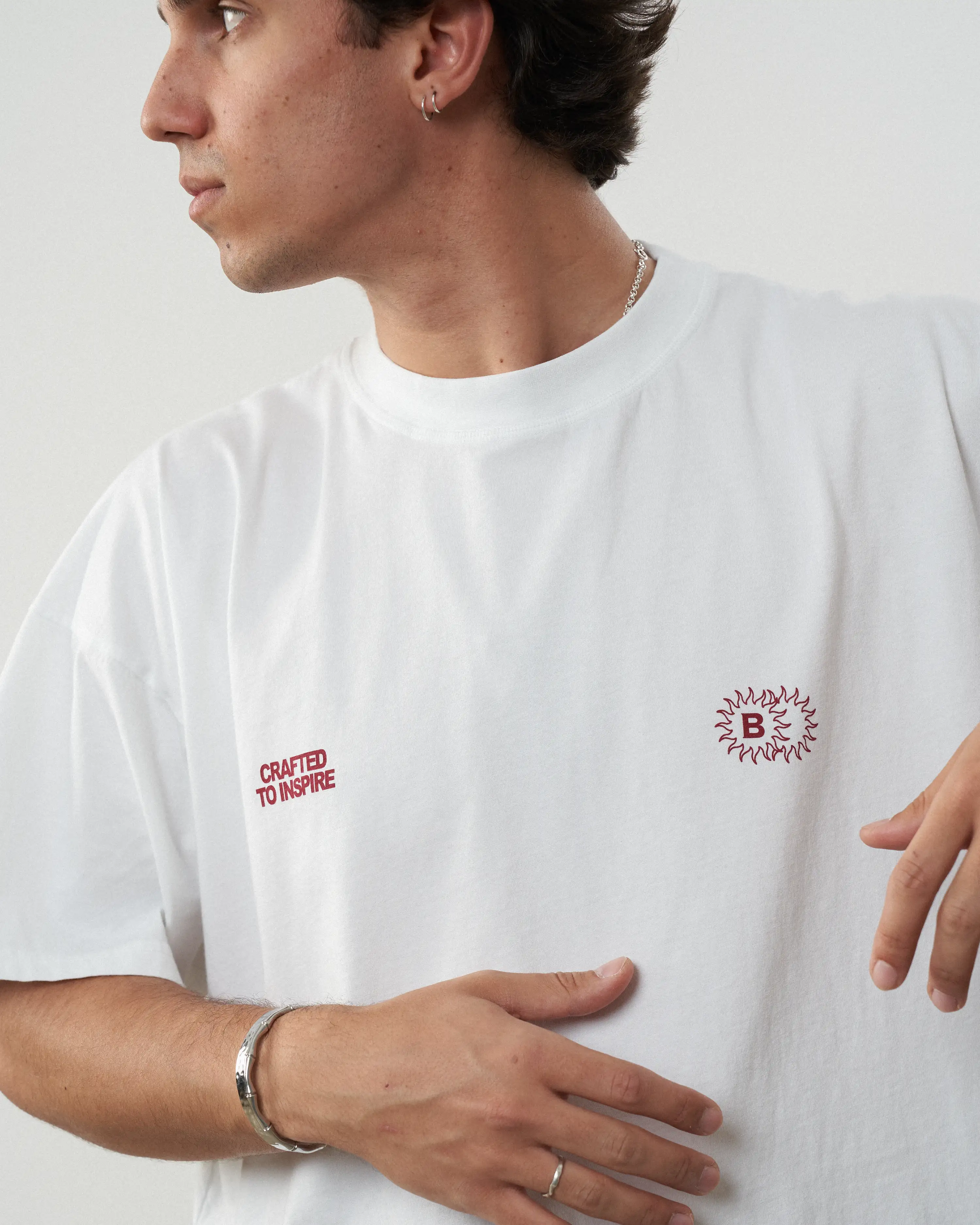 Crafted T-Shirt White - Image 5