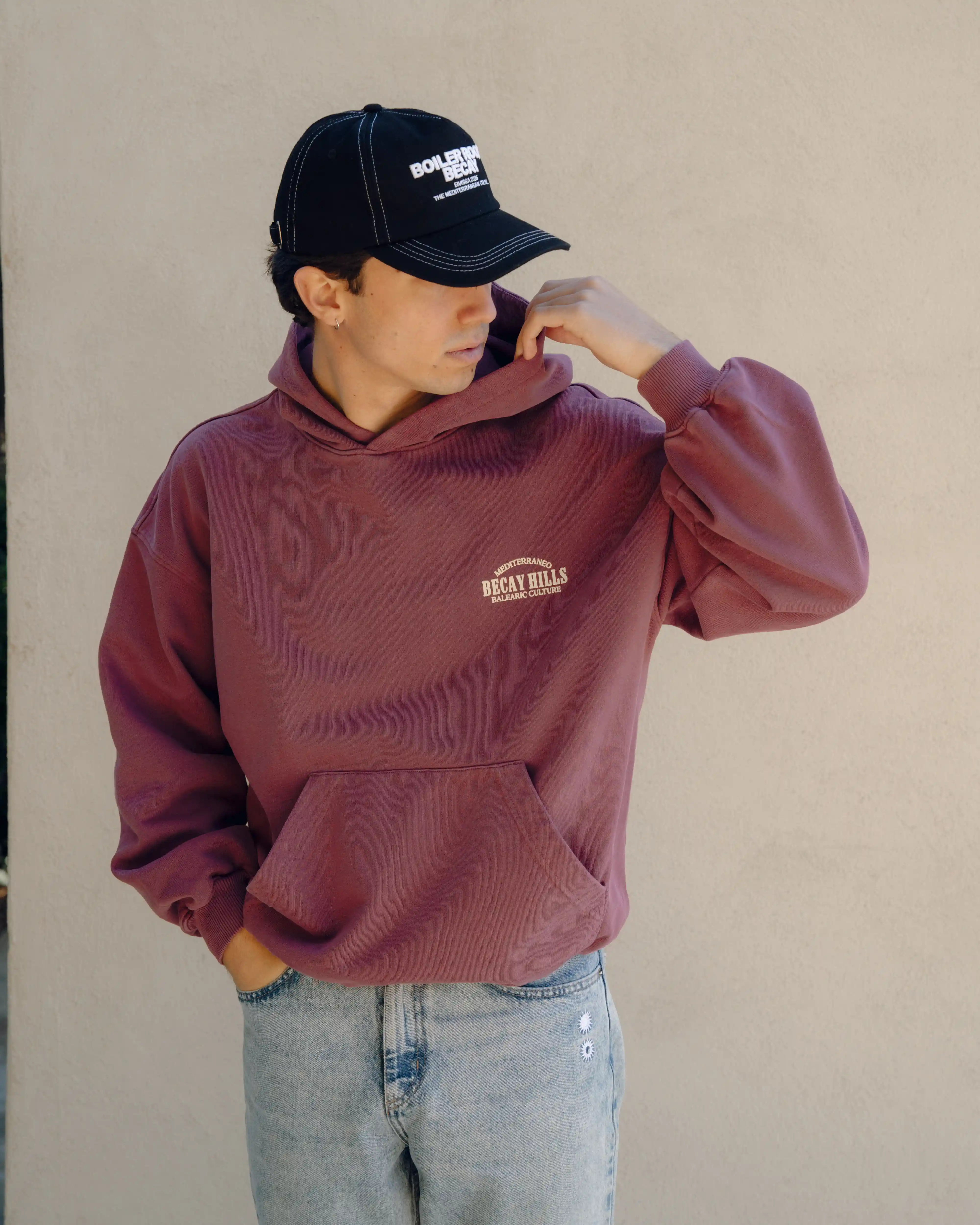 Hills Hoodie Wine - Image 6