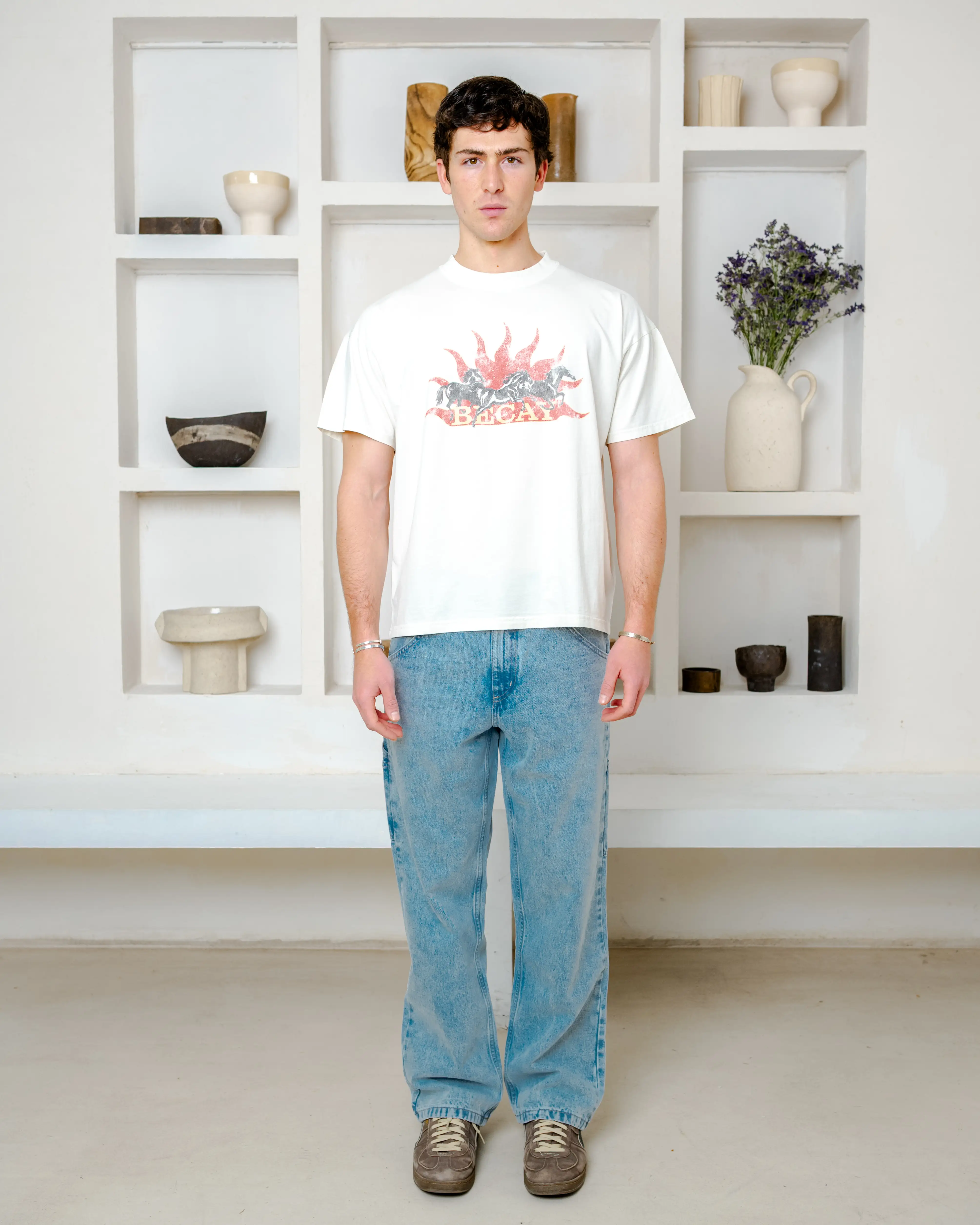 Horses T-Shirt Cream - Image 6